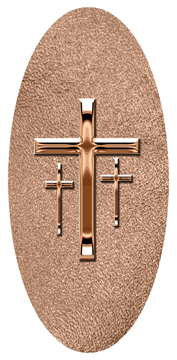 DG5000-517-BZ-SH-BZ Bronze 3 Crosses Shimmer Bronze